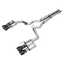 AWE Mustang SwitchPath Cat Back Exhaust w/ Active Exhaust  - Black Tips (2024) Dark Horse 3025-43375