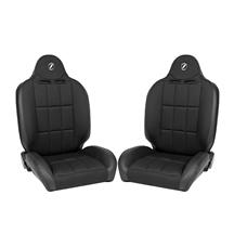 Corbeau Baja RS Reclining Suspension Seat Pair  - Vinyl w/ Cloth Inserts - Black 66402BPR