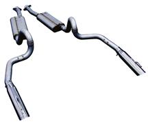 Bassani Mustang 2.5" Cat Back with 3" Tips  - Stainless (86-93) LX/Cobra 50935S