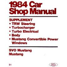 Mustang SVO Service Manual Supplement (1984) 1053