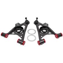 BMR Mustang Tubular Front Control Arms w/ Spring Cups  - Raised Ball Joint - Black (94-04) AA043H
