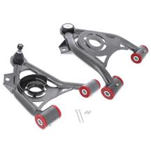 BMR Mustang Tubular Front Control Arms w/ Spring Cups  - Standard Ball Joint - Black (79-93) AA034H