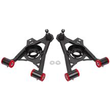BMR Mustang Tubular Front Control Arms w/ Spring Cups  - Standard Ball Joint - Black (94-04) AA040H