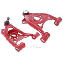 BMR Mustang Tubular Front Control Arms w/ Spring Cups  - Standard Ball Joint - Red (79-93) AA034R