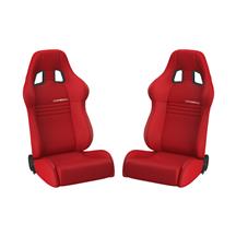 Corbeau A4 Cloth Seat Pair - Red 60097PR