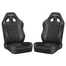 Corbeau Bronco Baja XRS Reclining Suspension Seat Pair - Vinyl  - Black (92-96) 96601PR