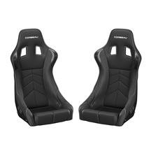 Corbeau DFX Seat Pair  - Black Vinyl/Cloth 34901BP