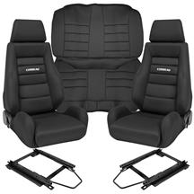Corbeau Mustang GTS 2 Seat & Rear Upholstery Kit  - Black Cloth (79-93) Coupe