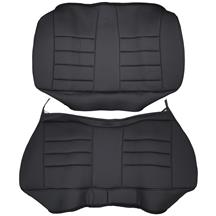 Corbeau Mustang Rear Seat Upholstery Black Cloth (83-93) Convertible FB26501CV