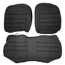 Corbeau Mustang Rear Seat Upholstery Black Cloth (84-93) Hatchback FB26501HB