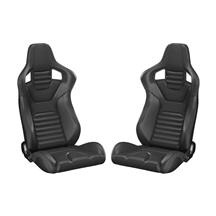 Corbeau Mustang Sportline RRS Racing Seat Pair  - Black Vinyl/Carbon Fiber Pattern 74901PR