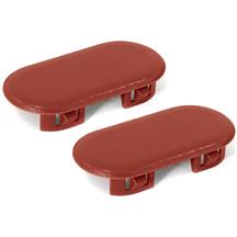 Mustang Console Mount Oval Access Plug Kit - Scarlet Red (87-93) E7ZZ-6104762-R