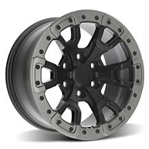 Bronco FR99 Raptor Style Wheel - 17x9  - Satin Black w/ Carbon Gray Trim Ring (21-24)