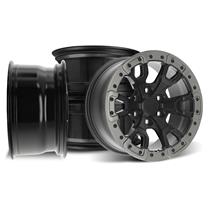 Bronco FR99 Raptor Style Wheel Kit - 17x9  - Satin Black w/ Carbon Gray Trim Ring (21-24)