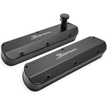 Holley Mustang Sniper Fabricated Tall Valve Covers  - Black (79-95) 890013B