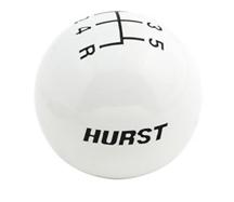 Hurst Logo Shift Knob 5 Speed Pattern White-Hurst Shifters Only 1630025