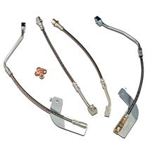 J&M Mustang Stainless Steel Brake Hose Kit  w/o Traction Control (99-04) 22553
