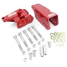 J&M Mustang Control Arm Relocation Brackets Red (05-14) 23885-R