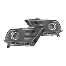 Mustang Projector Style Headlight Kit - Black (10-12) LHP-MST10JM-RS