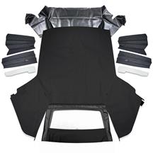 Kee Mustang Convertible Top Kit - Stayfast Cloth  - Black (83-90)