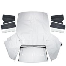 Kee Mustang Convertible Top Kit w/ Plastic Window  - White (83-90)