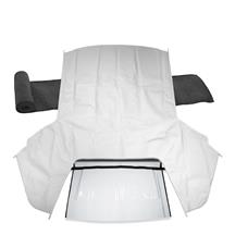 Kee Mustang Convertible Top Kit w/ Plastic Window  - White (91-93)