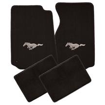 LLOYD Mustang Floor Mats w/ Running Pony Logo - Black (94-98) 012111