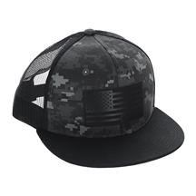 LMR USA Flag Snapback Hat  - Stealth Black Camo