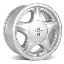 Mustang 4 Lug Pony Wheel & Ford Licensed Center Cap - 16X7  - Silver (79-93)