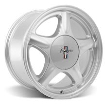 Mustang 5 Lug Pony Wheel & Ford Licensed Center Cap - 17x8  - Silver (79-93)