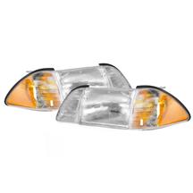 Mustang Headlight Kit w/ Amber Side Markers (87-93)