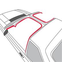 Mustang T-Top To Body Weatherstrip - LH After 10/83 (84-86) E4ZZ-6154781-R