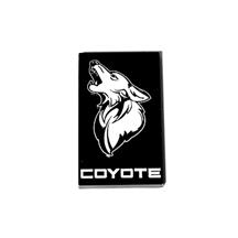 Coyote Badge Shop Mustang V3 Coyote Emblem  - Black w/ White (79-24) V3-COY-WB