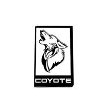 Coyote Badge Shop Mustang V3 Coyote Emblem  - White w/ Black (79-24) V3-COY-WB