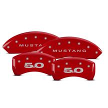 MGP Mustang Caliper Covers - Mustang/5.0  - Red (10-14) 10198SM50RD