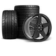 SVE Mustang 4 Lug 03 Cobra Wheel & Nitto Tire Kit - 17x8/10  - Black (79-93)