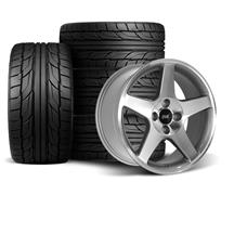 SVE Mustang 4 Lug 03 Cobra Wheel & Nitto Tire Kit - 17x8  - Machined (79-93)