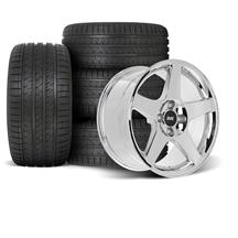SVE Mustang 4 Lug 03 Cobra Wheel & Sumitomo Tire Kit - 17x8/9  - Chrome (79-93)