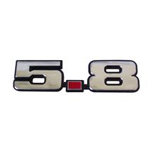 Mustang 5.8 Fender Emblem  - Chrome  (79-95)