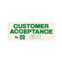 Mustang Assembly Line Customer Acceptance Decal (84-94)