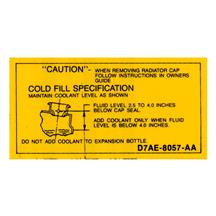 Mustang Coolant Caution Decal (79-86)
