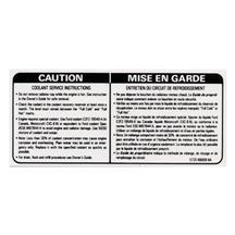 Mustang Coolant Caution Decal (87-89)