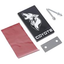 MF-Auto Designs Mustang Coyote Emblem  - Black w/ White (15-22) V2-COY-WB