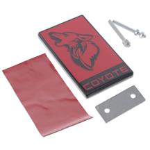 MF-Auto Designs Mustang Coyote Emblem  - Red w/ Black (15-23) V2-COY-R