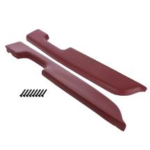Mustang Door Armrest Pad Kit - Manual Windows  - Red (87-93)