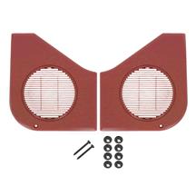 Mustang Door Speaker Grille Kit  - Scarlet Red (87-93)