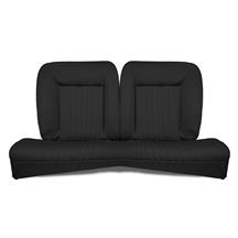 Mustang Factory Style Sport Rear Seat Upholstery  - Black Cloth (84-93) Hatchback