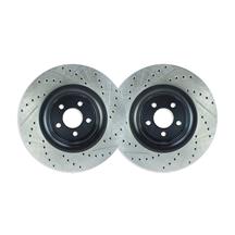 Mustang Front Brake Rotors - 14" - Drilled & Slotted (15-23) Ecoboost PP/GT