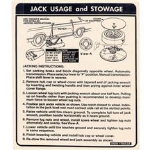 Mustang Jack Instructions Decal - Hatchback (79-81)