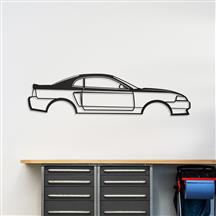Mustang Silhouette Metal Wall Art (99-04) Coupe